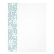 light blue snowflake letterhead letterhead