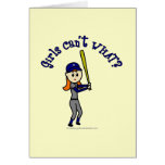 Light Blue Softball Greeting Card