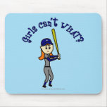 Light Blue Softball Mousepad