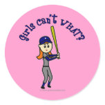 Light Blue Softball Stickers