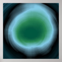 Light Blue spiral abstract acrylic painting Poster