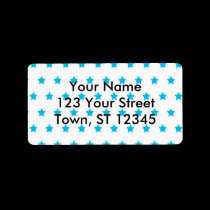 Light Blue Star's Address Label labels