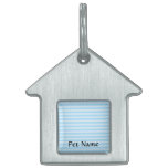 Light Blue Stripes. pet tags
