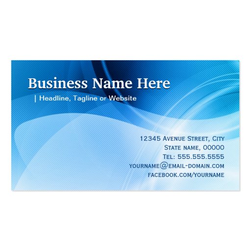 Light Blue Stylish - Modern and Hi-Tech Business Card Templates (back side)