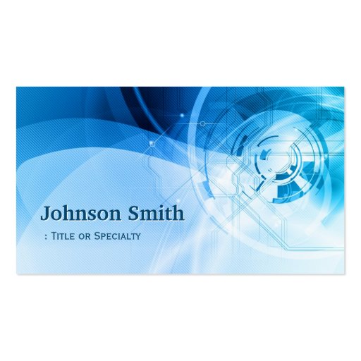 Light Blue Stylish - Modern and Hi-Tech Business Card Templates (front side)