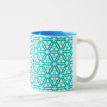 Light Blue Triangle Pattern Mug mugs