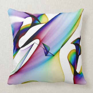 Light blue Two sided Abstract Pillow Designs