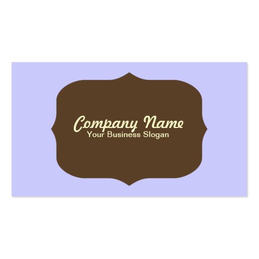Light Blue Vintage/Retro Type Yellow Business Card (front side)