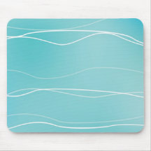 Light Blue Waves Mouse Pads