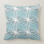 Light blue White Starburst Pattern pillows