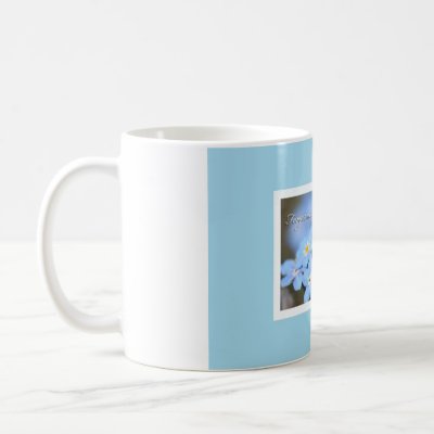 Light Blue with Forget Me Nots Mugs