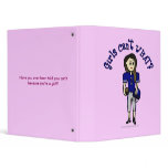 Light Blue Womens Football Vinyl Binder