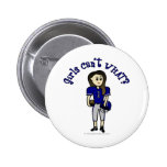 Light Blue Womens Football Button