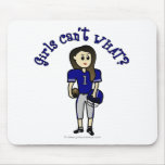Light Blue Womens Football Mousepads