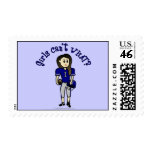 Light Blue Womens Football Stamps