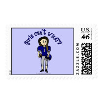 Light Blue Womens Football Stamp