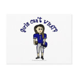 Light Blue Womens Football Postcards