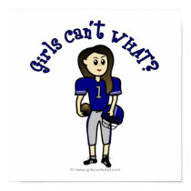 Light Blue Womens Football posters by girlscantwhat Light Blue Womens Football posters