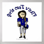 Light Blue Womens Football Print