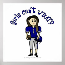 Light Blue Womens Football Print