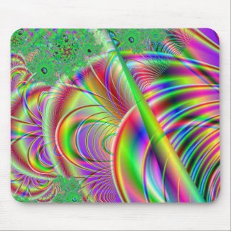 Light Bright Multi-Color Forest. Fractal. Custom! mousepad