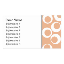 Light Brown and White Circles Pattern. Business Card Template