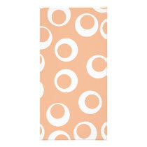 Light Brown and White Circles Pattern. Photo Cards