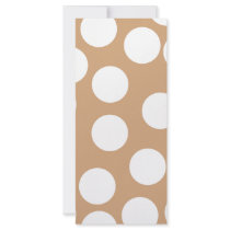 Light Brown and White Spot Pattern. Custom Rack Card