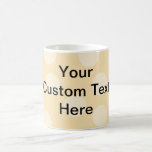 Light Brown, Beige Spot Pattern and Custom Text. Coffee Mug