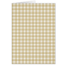 Light brown check pattern. Beige gingham. Greeting Card
