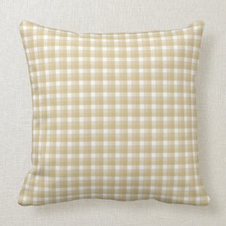 Light brown check pattern. Beige gingham. Pillows