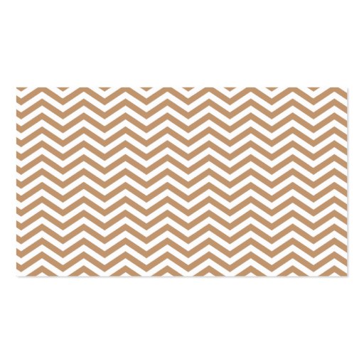 Light Brown Chevron Stripes Business Card Template (back side)