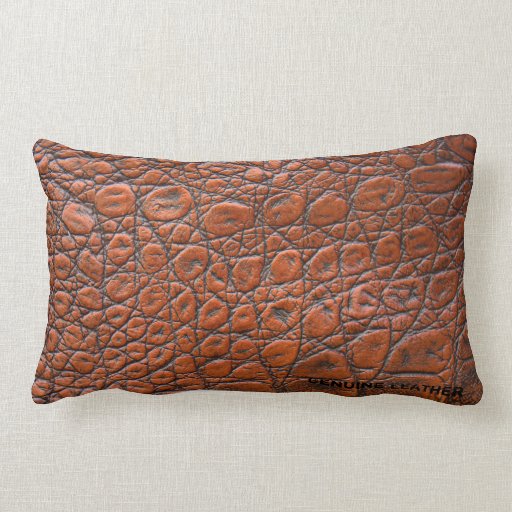 Light Brown Leather Throw Pillow Zazzle