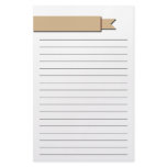 Light Brown Ribbon Lined Stationery Paper