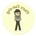 Light Brown Sheriff Girl Sticker