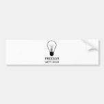 Light Bulb (BLACK LOGO) Bumper Sticker