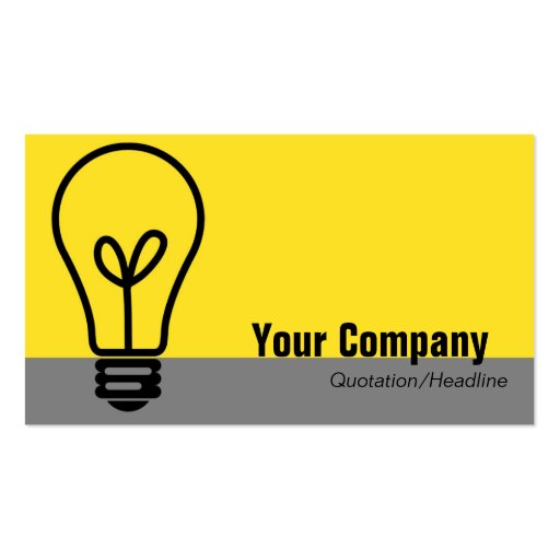Light Bulb Business Card