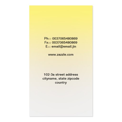 light bulb business card (back side)