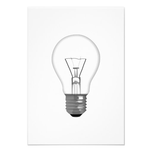 Light Bulb Custom Invitation