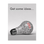 Light bulb idea post cards