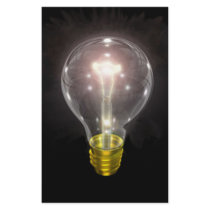 light bulb on blk 3 inch flare stationery