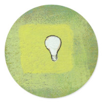 Light bulb painting simple symbol logo fun art stickers