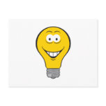 Light Bulb Smiley Face Post Cards