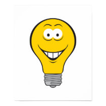 Light Bulb Smiley Face posters by doonidesigns Light Bulb Smiley Face posters