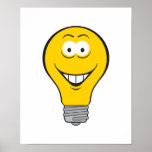 Light Bulb Smiley Face Posters