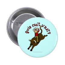 Light Bull Rider Pinback Button