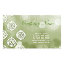 Light Business Card Architecture Green