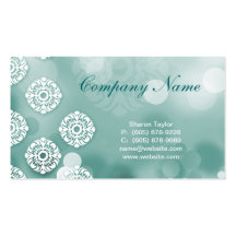 Light Business Card Architecture Teal Green