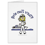 Light Captain Girl Greeting Card