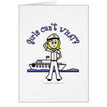 Light Captain Girl Greeting Card